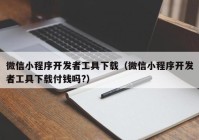 微信小程序開(kāi)發(fā)者工具下載（微信小程序開(kāi)發(fā)者工具下載付錢嗎?）