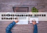 軟件開發(fā)和軟件測試哪個(gè)前景好（軟件開發(fā)跟軟件測試哪個(gè)好）