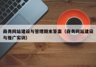 商務網(wǎng)站建設與管理期末答案（商務網(wǎng)站建設與推廣實訓）