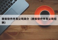 西安軟件開發(fā)公司簡(jiǎn)介（西安軟件開發(fā)公司招聘）