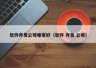 軟件開(kāi)發(fā)公司哪家好（軟件 開(kāi)發(fā) 公司）