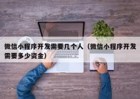 微信小程序開(kāi)發(fā)需要幾個(gè)人（微信小程序開(kāi)發(fā)需要多少資金）