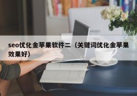 seo優(yōu)化金蘋果軟件二（關鍵詞優(yōu)化金蘋果效果好）