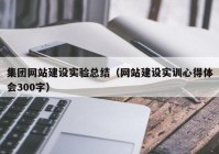 集團(tuán)網(wǎng)站建設(shè)實(shí)驗(yàn)總結(jié)（網(wǎng)站建設(shè)實(shí)訓(xùn)心得體會300字）